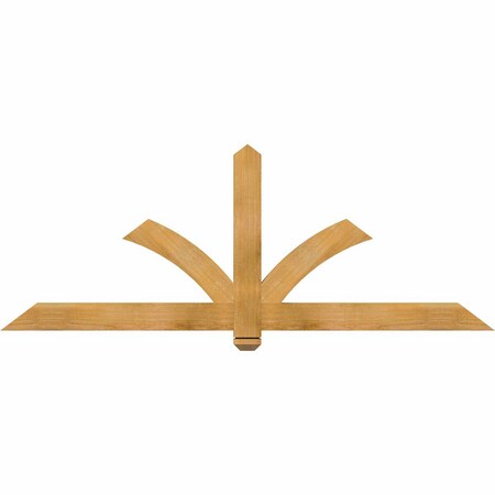 Ekena Millwork Redmond Rough Sawn Timber Gable Bracket, Western Red Cedar, 72"W x 27"H x 2"D x 4"F, 9/12 Pitch GBW072X27X0204RED00RWR
